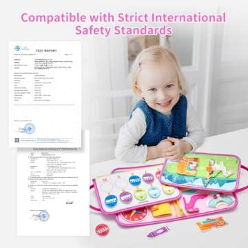 Freebear Busy Board Toddler Travel Toys Quiet Book Sensory Toys for Toddlers 1 2 3 4, Montessori Toys for Toddler Activities Board, Educational Toys for 3 4 Year Old Girls Boys Gift, Princess