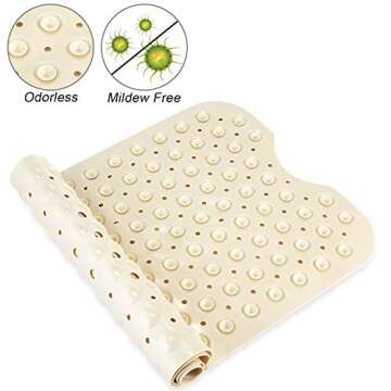 YINENN Bath and Shower Safety Mats 40x16 inch, Non Slip with Suction Cups for Bathroom Stall and Tub...