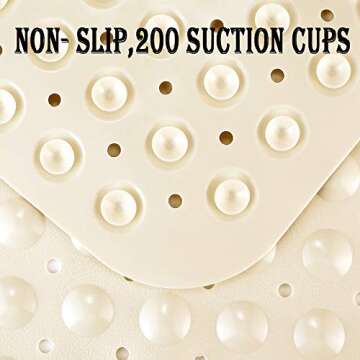 YINENN Non-Slip Bath Shower Safety Mat - 40x16 Inch