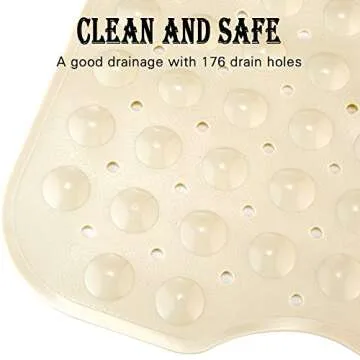 YINENN Non-Slip Bath Shower Safety Mat - 40x16 Inch