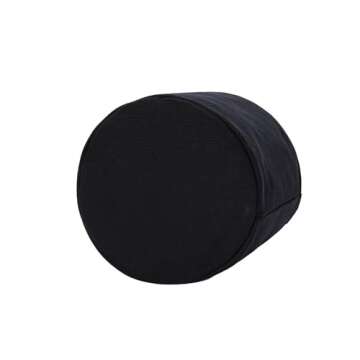 YONBEN Tall Purse Organizer Insert Womens Canvas Round Handbag Organizer Storage Handbag Purse Organizer Round Cosmetic Pouch Bag Bucket Makeup Bag (Black, L)