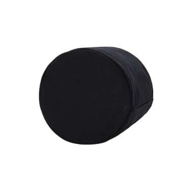 YONBEN Tall Purse Organizer Insert Womens Canvas Round Handbag Organizer Storage Handbag Purse Organizer Round Cosmetic Pouch Bag Bucket Makeup Bag (Black, L)