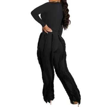 EDITCOZY Women's Sexy Two Piece Fringe Outfit Set