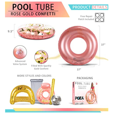 CoTa Global Inflatable Pool Float Tube Confetti