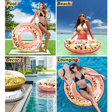CoTa Global Inflatable Pool Float Tube Confetti
