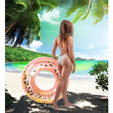 CoTa Global Inflatable Pool Float Tube Confetti