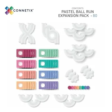 Connetix Pastel Ball Run Expansion Pack for Creative Play