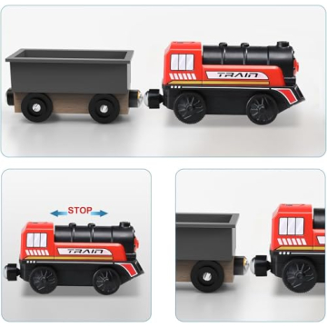 Giant Bean 72PCS Tower Crane Wooden Train Set for Kids