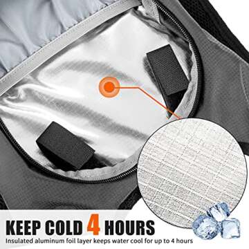 MIRACOL Hydration Pack Water Backpack - Water Pack with 2L Water Bladder - Hydration Backpack Hydropack for Running Biking Cycling Hiking Rave Festival