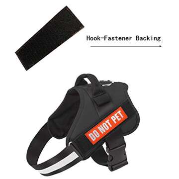 JUJUPUPS Orange Reflective Dog Patches 2 Pack Service Dog,in Training,DO NOT PET,Patches with Hook and Loop for Vests and Harnesses(DO NOT PET, 4x1 inch)