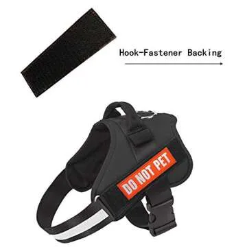 JUJUPUPS Orange Reflective Dog Patches 2 Pack Service Dog,in Training,DO NOT PET,Patches with Hook and Loop for Vests and Harnesses(DO NOT PET, 4x1 inch)