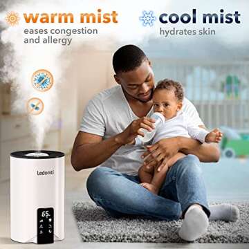 Smart Control Humidifier - Cool & Warm Mist for Home