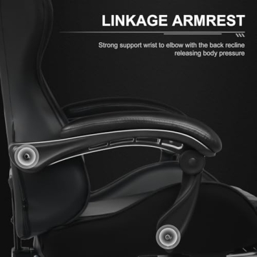 GTPLAYER Gaming Chair with Footrest for Comfort