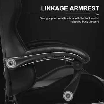 GTPLAYER Gaming Chair with Footrest for Comfort