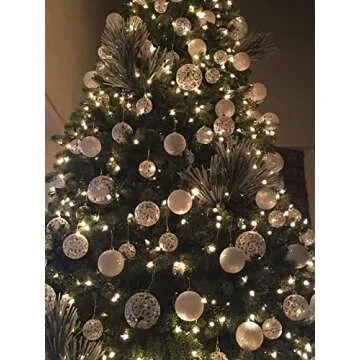 SLEETLY White Christmas Ball Ornaments for Holiday Décor