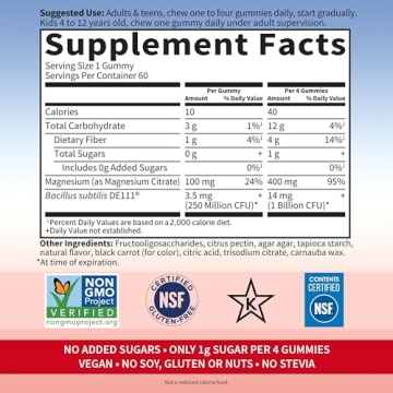 Magnesium Gummies for Relaxation and Digestive Support