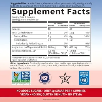 Magnesium Gummies for Relaxation and Digestive Support