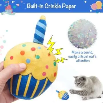 BINGPET Cat Birthday Set: Fun Catnip Toys for Kitties