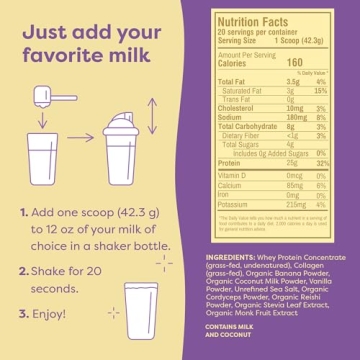 FlavCity Vanilla Protein Smoothie - Grass-Fed Whey Protein