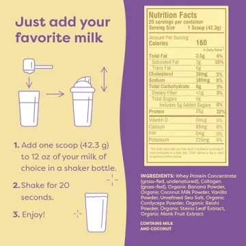 FlavCity Vanilla Protein Smoothie - Grass-Fed Whey Protein