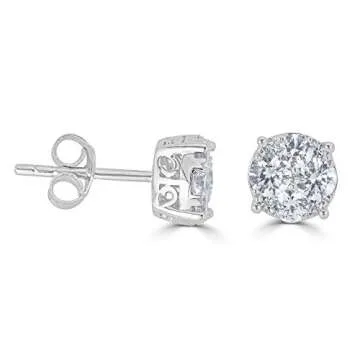 Beautiful Women's Round Diamond Stud Earrings - Ethical Luxury for Every Occasion
