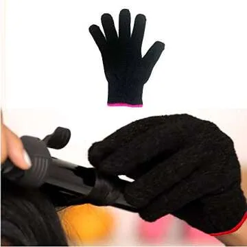 2 Professional Heat Resistant Gloves - Safe Hair Styling Protection