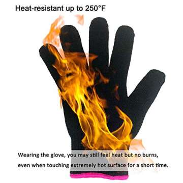 Professional Heat Resistant Gloves for Hair Styling