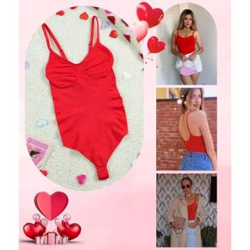 SHAPERX Women's Bodysuit for Tummy Control and Comfort