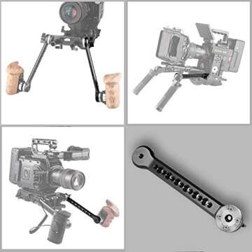 SMALLRIG Standard Rosette Extension Arm Dogbone for RED, for URSA Mini, for Sony FS7 FS5, M6 198mm Long - 1807