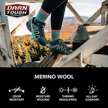 Darn Tough Women's Nobo Hike/Trek Sock - Purple Comfort
