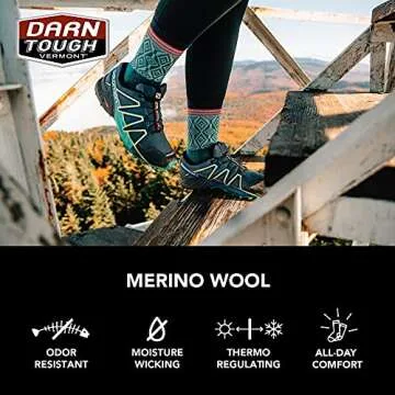 Darn Tough Women's Nobo Hike/Trek Sock - Purple Comfort