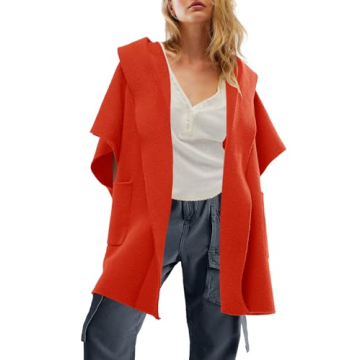 ReachMe Womens Chunky Kimono Open Front Cardigan Sweaters Oversized Dressy Coats with Pockets Christ...