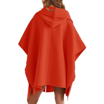 ReachMe Womens Chunky Kimono Open Front Cardigan Sweaters Oversized Dressy Coats with Pockets Christmas Gifts Fall Outfits(Red,One Size)