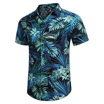 Stylish COOFANDY Hawaiian Shirt and Shorts Set for Summer