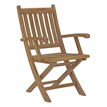 Modway Marina Premium Grade A Teak Outdoor Folding Armchair