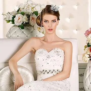 Ferraycle Silver Crown Cake Toppers for All Occasions