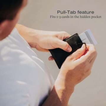 Andar Leather Slim RFID Blocking Minimalist Bifold Wallet with Money Clip made of Full Grain Leather...