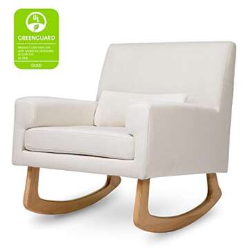 Nursery Works Sleepytime Rocker in Performance Cream Eco-Weave with Light Legs, Water Repellent & Stain Resistant, Greenguard Gold and CertiPUR-US Certified