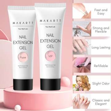 All in One Makartt Poly Nail Gel Kit with Slip Solution