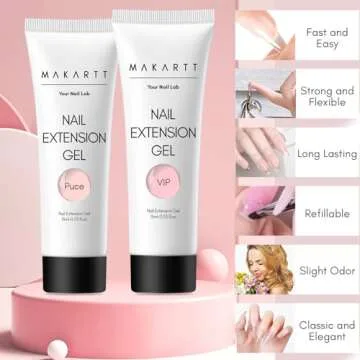 All in One Makartt Poly Nail Gel Kit with Slip Solution