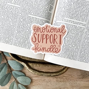 HTLiem Emotional Support Kindle Vinyl Sticker for Book Lovers