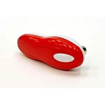 Tornado Can Opener - Hands Free, Automatic 1-Touch Smooth Edge with Built-In Retrieval Magnet - Great for Arthritis Sufferers - Red