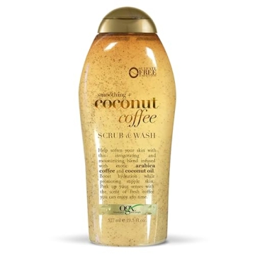 OGX Coconut Coffee Exfoliating Body Scrub for Silky Skin