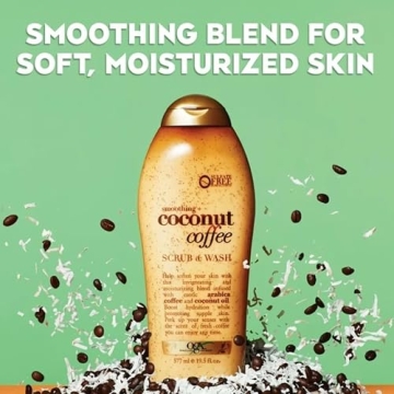 OGX Coconut Coffee Exfoliating Body Scrub for Silky Skin