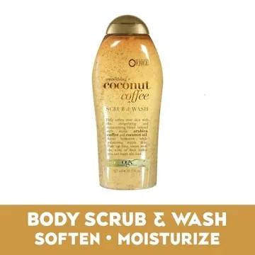 OGX Coconut Coffee Exfoliating Body Scrub for Silky Skin