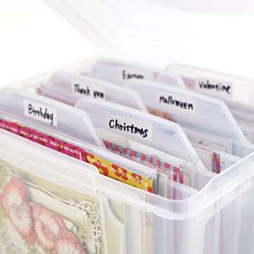 WRVCSS Greeting Card Organizer Box - Durable Storage Solution