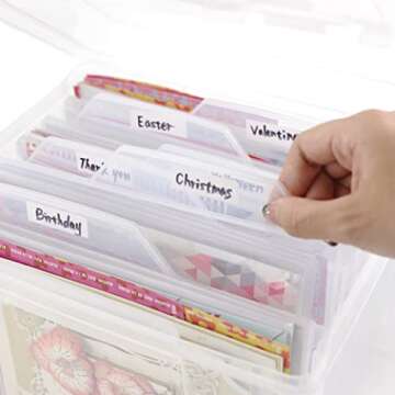 WRVCSS Greeting Card Organizer Box - Durable Storage Solution