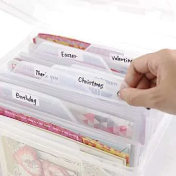 WRVCSS Greeting Card Organizer Box - Durable Storage Solution