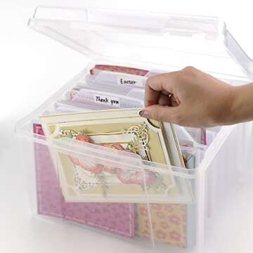 WRVCSS Greeting Card Organizer Box - Durable Storage Solution