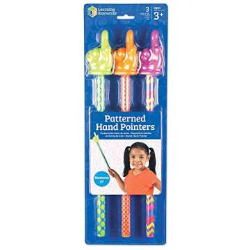 Engaging Learning Resources Patterned Hand Pointers Set